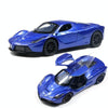 1:36 Three-door Open Alloy Sports Car Model Pull Back Car Boy Toy(Larry Blue)