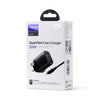 JOYROOM L-QP2011 20W USB+USB-C/Type-C Fast Charger with Cable Set, UK Plug(Black)