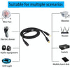 8A 5.5 x 2.5mm 1 to 2 Female to Male Plug DC Power Splitter Adapter Power Cable, Cable Length: 70cm(Black)