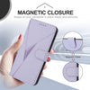 For Redmi K70 Triangle Pattern Buckle Clasp Leather Phone Case(Light Purple)