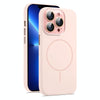 For iPhone 13 Pro AG Fine Hole Liquid Silicone MagSafe Magnetic Phone Case(Pink)