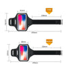 Mobile Phone Armband With Adjustable Strap & Key Pocket, Size: Medium Blue
