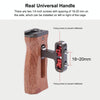 PULUZ Universal Side Wooden Handle Handgrip with Cold Shoe for DSLR Camera Cage(Bronze)