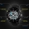 SKMEI 1016 Multifunctional Men Outdoor Sports Camouflage Noctilucent Waterproof Double Digital Watch (Orange)