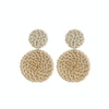 E2002-15 Double Cake Bamboo Vine Handmade Woven Earrings Bosomia Style Earrings
