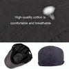 Cotton Solid Color Retro Style Cap Front Cap(Grey)