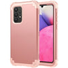 For Samsung Galaxy A53 5G PC + Silicone Phone Case(Rose Gold)