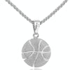 Three-Dimensional Sports Ball Pendant Necklace,Style: Men Basketball White K