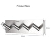 Stainless Steel Four Oblique Row Hook Bathroom Non-perforated Storage Clothes Rack