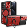 For Samsung Galaxy A56 5G CD Texture Sliding Camshield Magnetic Holder Phone Case(Red)