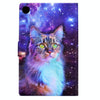 For Samsung Galaxy Tab A8 10.5 2021 Electric Pressed TPU Leather Tablet Case(Star Cat)