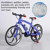 1:8 Scale Simulation Alloy Bicycle Model Mini Bicycle Toy Decoration(Folding-Yellow)
