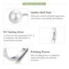S925 Sterling Silver Ring Female Pearl Open Ring