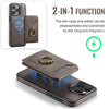 For iPhone 13 DG.MING K1 MagSafe Detachable Wallet RFID Back Cover Phone Case(Coffee)