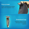 Men Electric Shaver Rechargeable Shaving Machine Waterproof Razor(Silver Grey)