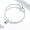 S925 Sterling Silver Crystal Snowflake Pendant DIY Bracelet Necklace Accessories