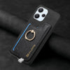 For Redmi K70 / K70 Pro 5G Retro Magsafe Cross Leather Ring Holder Card Bag Phone Case(Black)