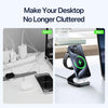 DUZZONA W21 Qi2 15W 3 in 1 Magnetic Wireless Charger Stand(Black)