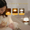 Bear Remote Control Night Light Bedside Eye Protection Wall Lamp with 3 Light Modes, Style:Rechargeable