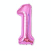 2 PCS 40 Inch Aluminium Foil Number Balloons Birthday Wedding Engagement Party Decor Kids Ball Supplies(1-Rose red)