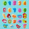 60 PCS / Set Number+Animal Children Stringing Threading Toys Early Education Cognitive Wooden Beads