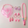 Children Heart-shaped Jewelry Gift Box Set Kids Hairpin Hair Tie Becklace Ring, Style: Rabbit Head