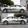 2 PCS/Set D-969 Flame Pattern Car Modified Decorative Sticker(Black)