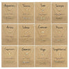 3 In 1 12 Zodiac Signs Necklace Set Retro Alphabet Symbols With Diamonds Jewelry Set, Style: Leo Golden