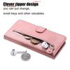 For Samsung Galaxy F06 5G / M06 5G Fashion Calf Texture Zipper Leather Phone Case(Rose Gold)