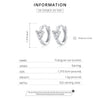 S925 Sterling Silver Silver Triangle Ear Buckle Women Earrings