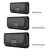 HAWEEL 4.7 inch Nylon Cloth Phone Belt Clip Horizontal Carrying Pouch with Card Slot (Black)