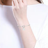 Alloy Letter F Bracelet Snake Chain Charm Bracelets(White)