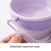 Makeup Brush Cleaning Bowl Storage Drying Rack Silicone Cosmetic Egg Cleaning Tool(Purple)