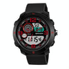 SANDA 762 Watch Men Watch Students Men Watch Fashion Trend Youth Waterproof Night light Sports Men(Red)