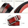Dandali L8039 Men Casual Antique Pin Buckle Leather Belt Waistband, Length: 110-125cm (Coffee)