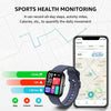 GTS5 2.0 inch Fitness Health Smart Watch, BT Call / Heart Rate / Blood Pressure / MET / Blood Glucose(Blue)