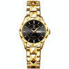 BINBOND B5552 Luminous Multifunctional Business Calendar Quartz Watch(Female-Full-gold-Black)