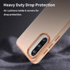 For Samsung Galaxy A56 5G Frosted Translucent TPU Hybrid PC Full Coverage Phone Case(Orange)