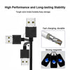 USB to 8 Pin Magnetic Metal Connector Nylon Two-color Braided Magnetic Data Cable, Cable Length: 1m(Silver)