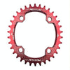 MOTSUV Narrow Wide Chainring MTB  Bicycle 104BCD Tooth Plate Parts(Red)