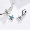 925 Sterling Silver  Starfish Pendant Charm Women DIY Bracelet Accessories