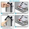 Key Safe Box Wall Mounted - 4 Digit Combination Lock - Purple