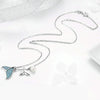 Mermaid Tears S925 Sterling Silver Necklace Ocean Shell Pearl Fish Tail Necklace