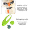 LED Pet Safety Collar Light, Green - Silicone Pendant