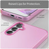 For Samsung Galaxy A35 5G Frosted Translucent TPU Hybrid PC Full Coverage Phone Case(Pink)
