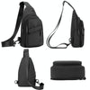 WEPOWER Outdoor Daily Chest Bag Men Crossbody Shoulder Bag(Black)