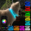 LED Dog Collar, USB Rechargeable, L (Black), Waterproof, Bluetooth