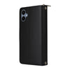 For Samsung Galaxy A06 Nine-card Slots Zipper Wallet Bag Leather Phone Case(Black)