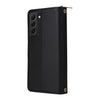 For Samsung Galaxy S22+ 5G Nine-card Slots Zipper Wallet Bag Leather Phone Case(Black)
