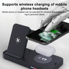 For Samsung Series 3 in 1 15W Earphones/Phones/Watch Fold Wireless Charger Stand(Black)